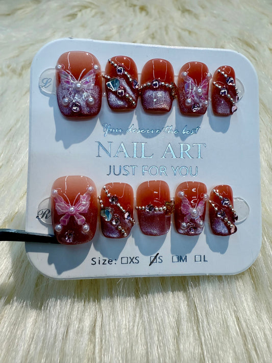 钻石款（蝴蝶裸粉色）